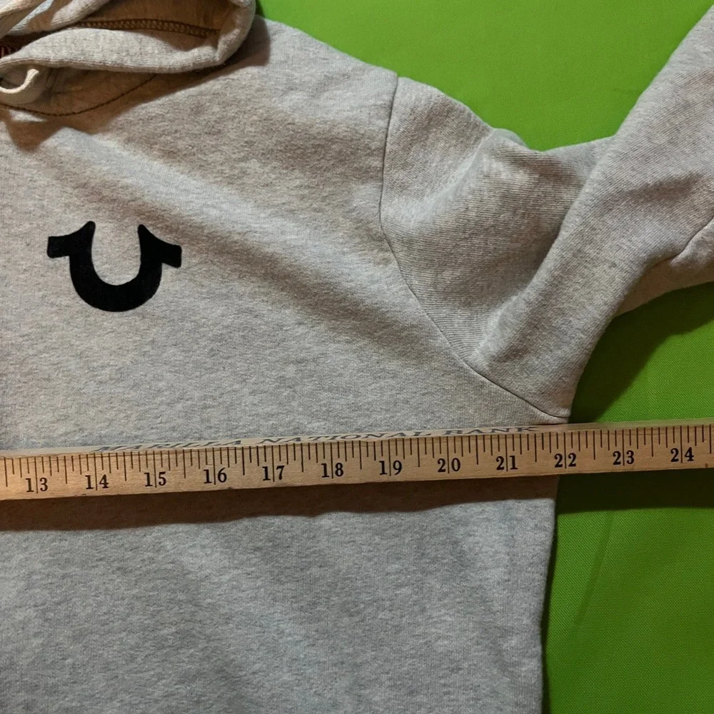 True Religion World Tour Buddha Zip Up Hoodie Gray Mens Medium Sweatshirt